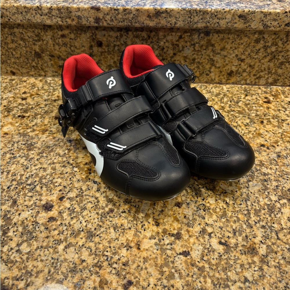 Peloton spin shoes 40 exercise bike women’s 9 VGUC